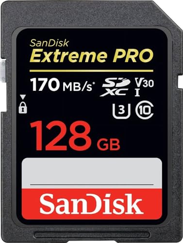 SanDisk Extreme PRO 128GB SDXC Memory Card up to 170MB/s, UHS-1,...