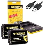 PATONA Protect NP-BX1 Akku 2X mit V1 Schutzgehäuse (echte...