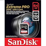 SanDisk Extreme PRO 64GB SDXC Memory Card up to 170MB/s, UHS-1,...